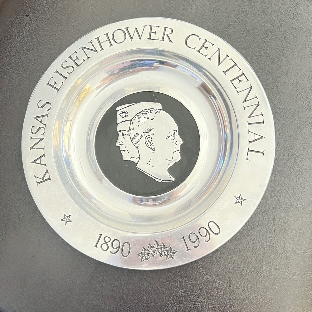 VINTAGE KANSAS EISENHOWER CENTENNIAL 1890 - 1990 COMMEMORATIVE PLATE NUMBER 483‎ - Picture 5 of 9